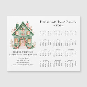 2026 Charming Fastighets Magnetisk Kalender