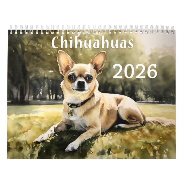 2026 Chihuahua-kalender Kalender (Omslag)