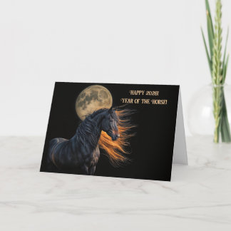 2026 Chinese New Year of the Horse Beautiful Helgkort