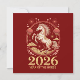 2026 Chinese Year of the Horse Greeting Cards Kort