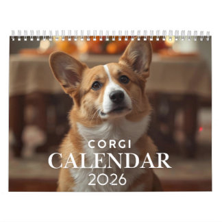 2026 Corgi-kalender – 12 månaders väggkalender Kalender