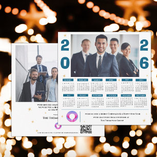 2026 Corporate Photo Calendar - affärskalender - j Julkort