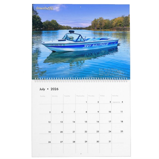 2026 CorrectCraftFan.com Annual Calendar Kalender (Jul 2026)