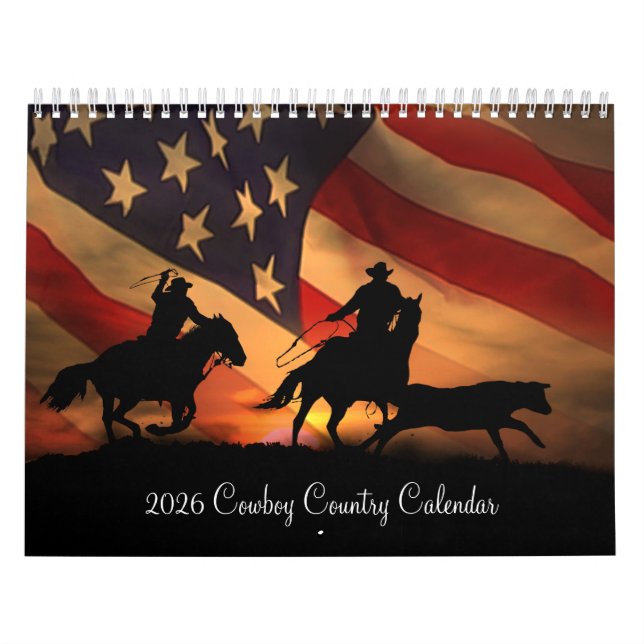 2026 Cowboy Country Västerländsk kalender (Omslag)