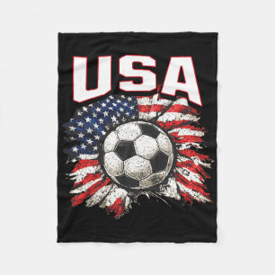 2026 Cup Flag Fotboll Stolthet Kul Familj Usa Fleecefilt