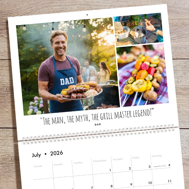 2026 Custom Photo Fun Family Quotes Modern Kalender (Skapare uppladdad)