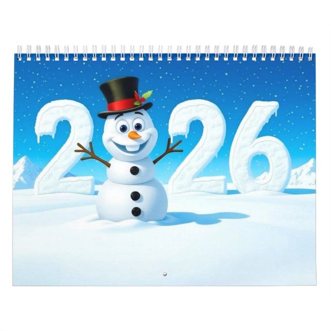 2026 Cute Seasonal Character Medium Wall Calendar Kalender (Omslag)