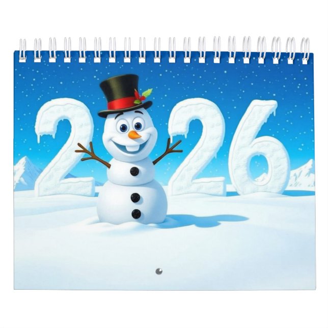 2026 Cute Seasonal Character Wall Calendar (Small) Kalender (Omslag)
