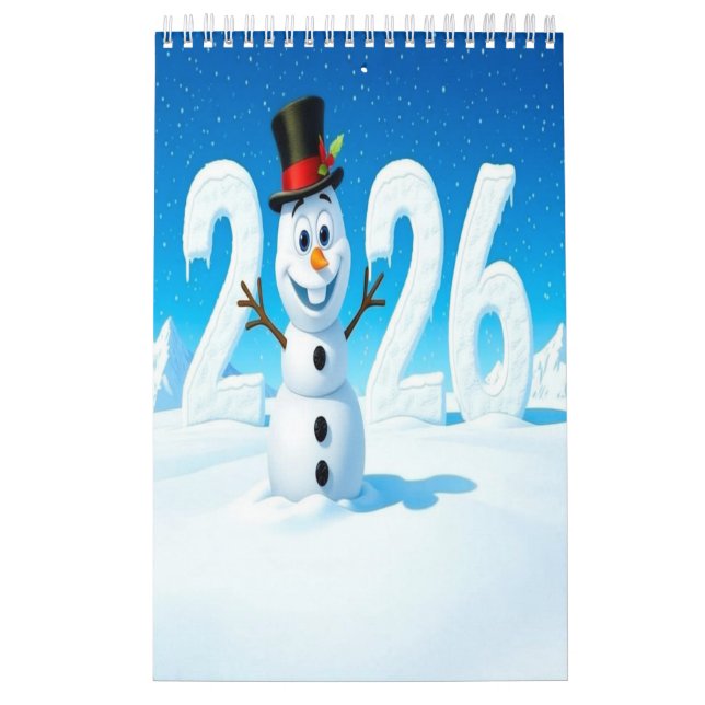 2026 Cute Seasonal Character Wall Calendar (Small) Kalender (Omslag)