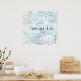 2026 Daisy Butterfly-kalender Poster