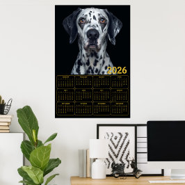 2026 Dalmatian Hundkalender Poster