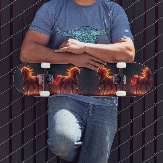 „2026 – Das Jahr des Feuerpferds“6 Mini Skateboard Bräda 18,5 Cm (Utomhus 3)