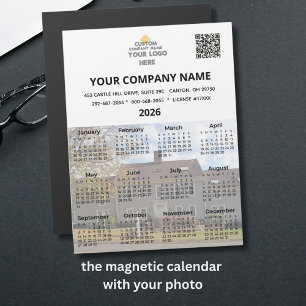 2026 Din Logotyp för Photo Business Magnet Calenda