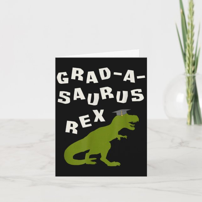 2026 dinosaur graduation funny t rex college high kort (Framsida)