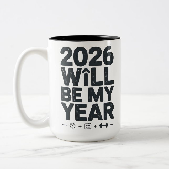 2026 Discipline Will Be My Year Två-Tonad Mugg (Vänster)
