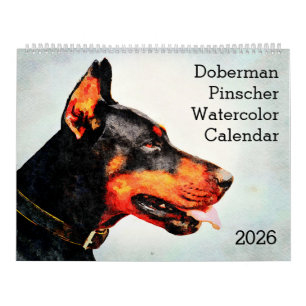 2026 Doberman Pinscher Hund Mamma Dobie Älskare Pr Kalender