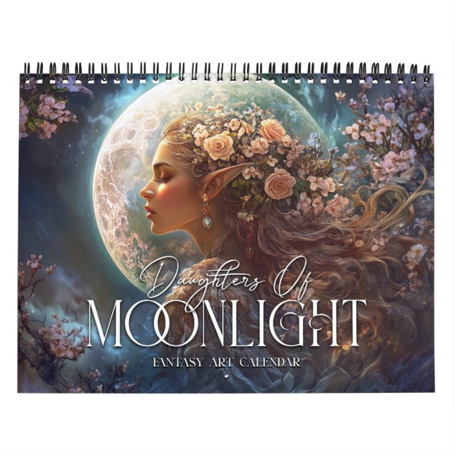 2026 döttrar av Moonlight Fantasy Art Kalender (Omslag)