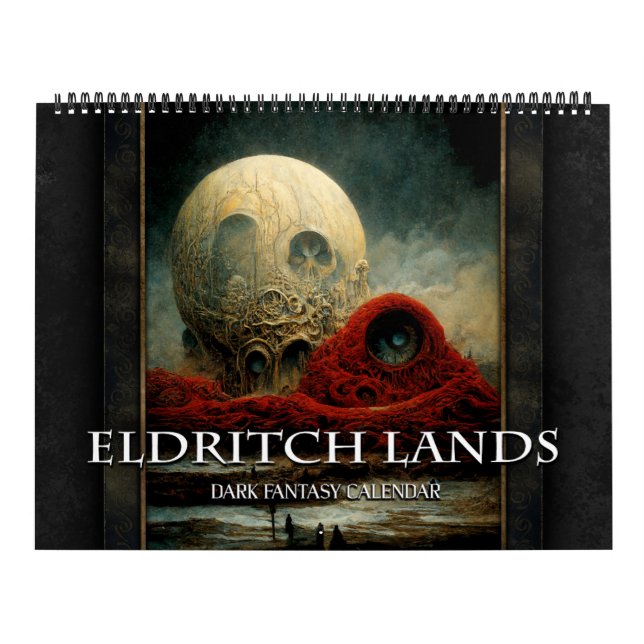 2026 Eldritch Lands 4 Mörkar Fantasy Art Calendar Kalender (Omslag)