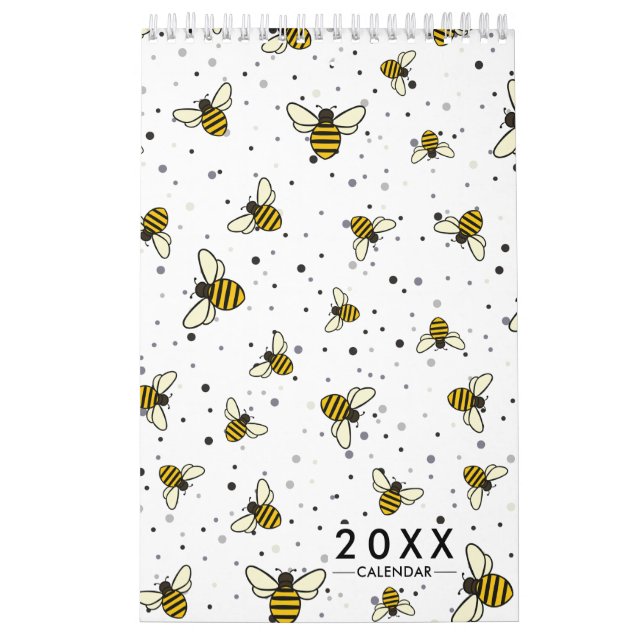 2026 Elegant Bee Mönster Kalender (Omslag)