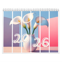 2026 Elegant Callalily Blommig Kalender