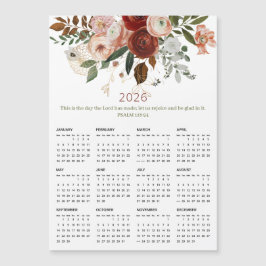 2026 Elegant Magnetisk kalender för Ro Guld Blommi