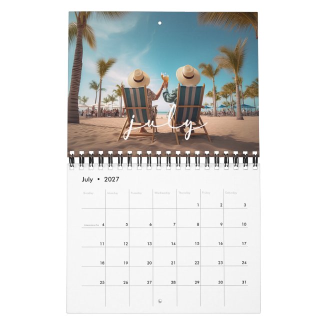 2026-Elegantens Anpassningsbar Foto Skapar din ege Kalender (Jul 2027)