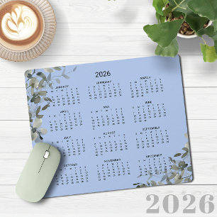 2026-Elegantens Fransk Blue Eucalyptus Desk Calend Musmatta