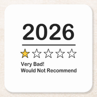 2026 en stjärnas betyg mycket dåligt år underlägg papper kvadrat