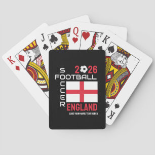 2026 ENGLAND Fotboll Anpassat Namn VALFRITT ÅR Casinokort
