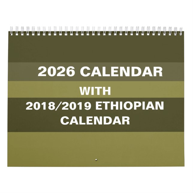2026 Ethiopian Calendar Converter Choose Country Kalender (Omslag)