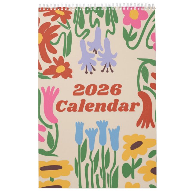 2026 Ettsidig Liten Kalender – Ren och Modern (Omslag)