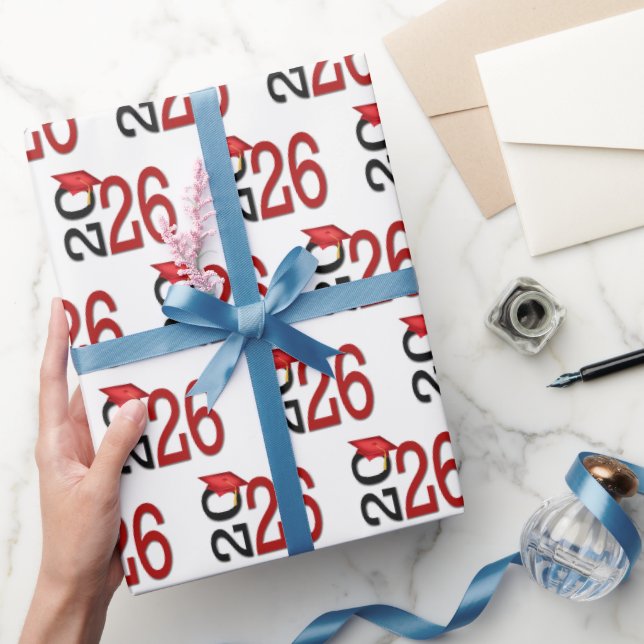 2026 Examen Röda och Svarta På Vitt Presentpapper (Gifting)