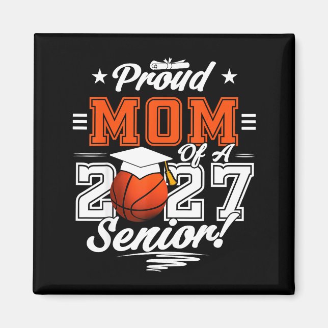 2026 examen stolt mamma till en basket seniors  magnet (Framsidan)