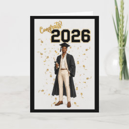 2026 Examenkort för Honom - Afroamerikan Kort