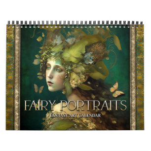 2026 Fairy Porträtt Fantasy Art Calendar Kalender