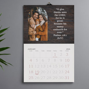 2026 Familjeblessningar Fotos Skriftställen Stor Kalender