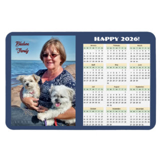2026 Familjekalender Foto Magnet