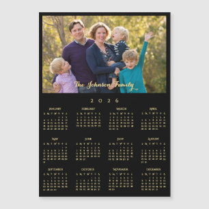 2026 Familjenamn Foto Kalendern Personlig Kort