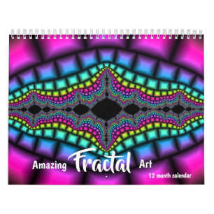 2026 Fantastisk Fractal Art Psychedelic Kalender