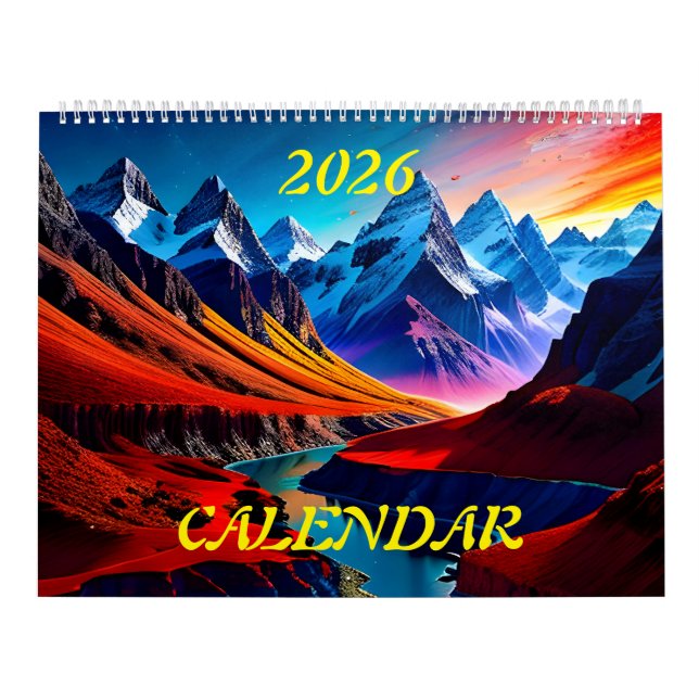 2026 - Fantastisk - tre vackert stående landskap Kalender (Omslag)