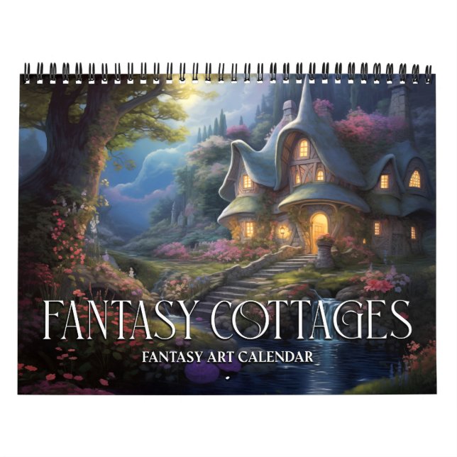 2026 Fantasy Cottages Calendar Kalender (Omslag)