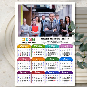 2026 Färg Calendar US Helgdagars Corporate Magneti