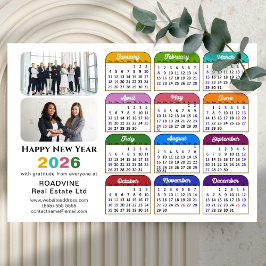 2026 Färg Calendar US Helgdagars Corporate Magneti