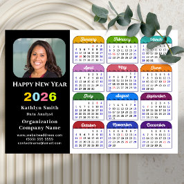 2026 Färg Calendar US Helgdagars Corporate Magneti