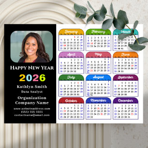 2026 Färg Calendar US Helgdagars Corporate Magneti