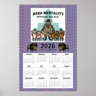 2026 Flockmentalitetskalender (12 x 18) Poster