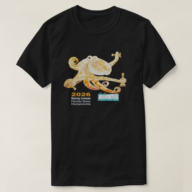 2026 Florida State Schackmästerskap Mörk T-shirt (Design framsida)