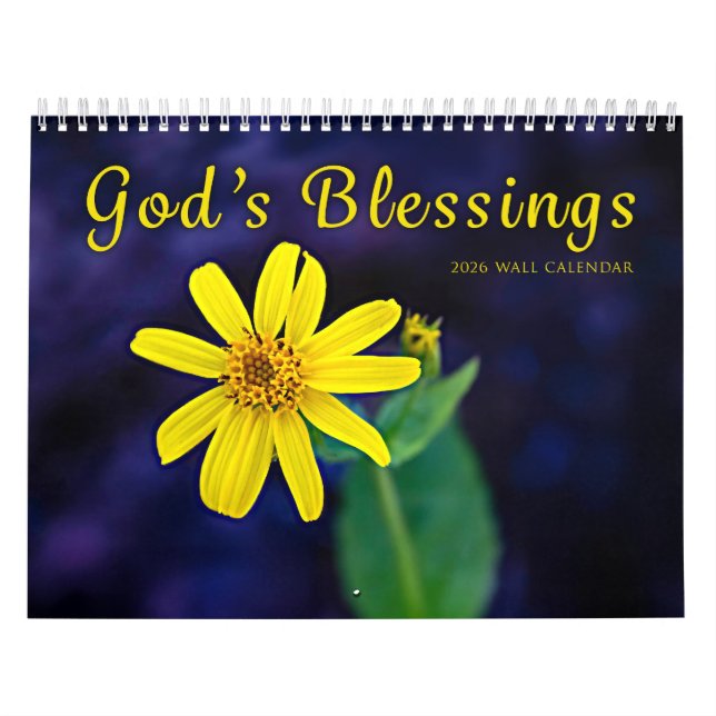 2026 Flower Blessings Wall Calendar Kalender (Omslag)