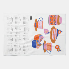 2026 FolArt Cottagecore Aftermiddag Tea Calendar Kökshandduk