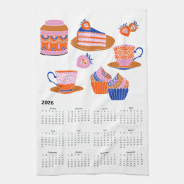 2026 FolArt Cottagecore Aftermiddag Tea Calendar Kökshandduk